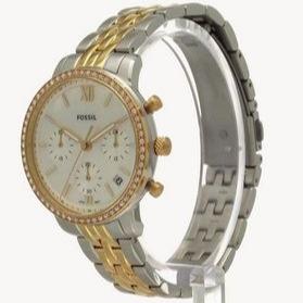 Fossil Neutra Chronograph Mother of Pearl White Dial Two Tone Steel Strap Watch for Women - ES5216 Buy Now By Fossil
