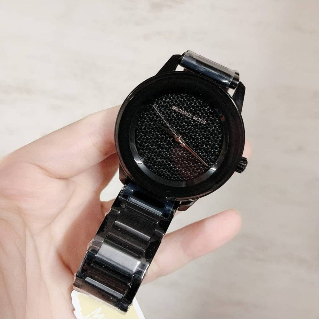 Michael Kors Kinley Silver Dial Black Steel Strap Watch for Women - MK5999 Buy Now By Michael Kors