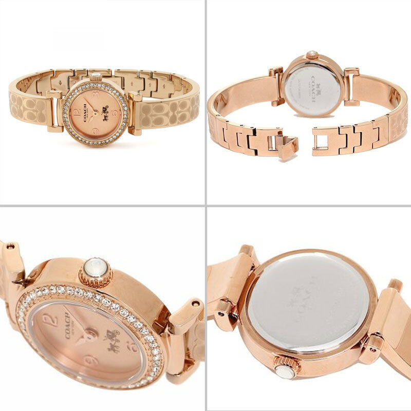 Coach Madison Crystals Rose Gold Dial Rose Gold Steel Strap Watch For Women - 14502203 Buy Now By Coach