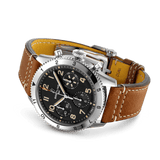 Breitling Avi Chronograph 42 P-51 Mustang Black Dial Brown Leather Strap Watch for Men - A233803A1B1X1 Buy Now By Breitling