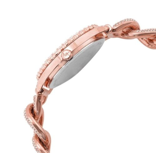 Michael Kors Layton Multifunction Crystals Rose Gold Dial Rose Gold Steel Strap Watch for Women - MK4654 Buy Now By Michael Kors