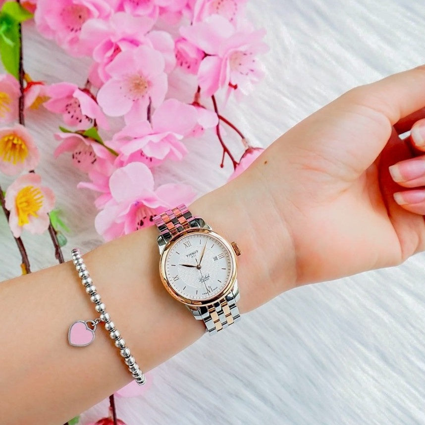 Tissot T Classic Le Locle Automatic Silver Dial Two Tone Steel Strap Watch For Women - T006.207.22.038.00 Buy Now By Tissot