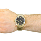 Armani Exchange Nico Analog Black Dial Gold Steel Strap Watch For Men - AX2328 Buy Now By Armani Exchange