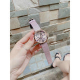 Guess Mariposa Pink Dial Pink Leather Strap Watch for Women - GW0008L2 Buy Now By Guess