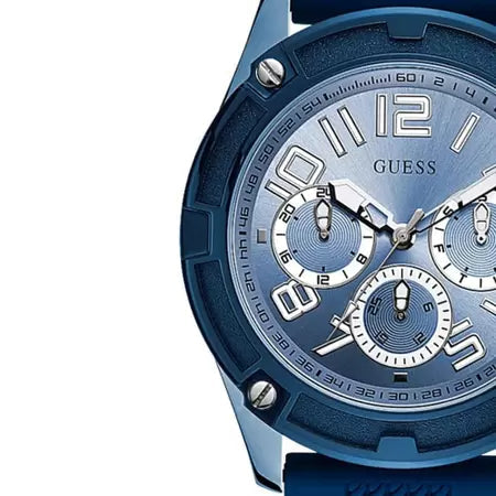 Guess Delta Blue Dial Blue Silicone Strap Watch for Men - GW0051G4 Buy Now By Guess
