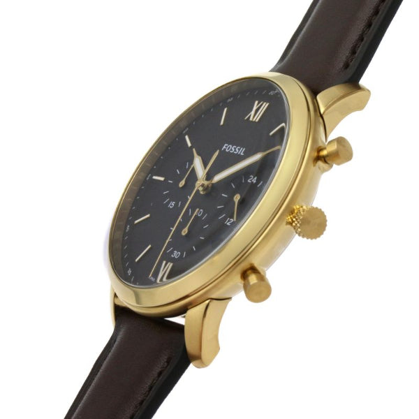 Fossil Neutra Chronograph Brown Dial Brown Leather Strap Watch for Men - FS5763 Buy Now By Fossil