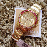 Michael Kors Everest Chronograph Gold Dial Gold Steel Strap Watch for Women - MK5871 Buy Now By Michael Kors