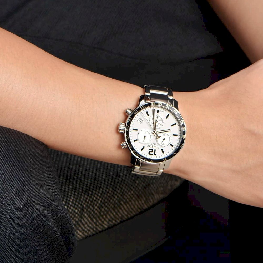 Tissot Quickster Chronograph Silver Dial Watch For Men - T095.417.11.037.00 Buy Now By Tissot