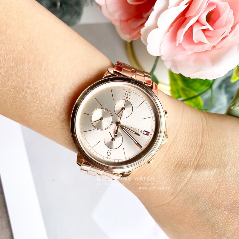 Tommy Hilfiger Madison Chronograph Quartz Rose Gold Dial Rose Gold Steel Strap Watch For Women - 1782190 Buy Now By Tommy Hilfiger