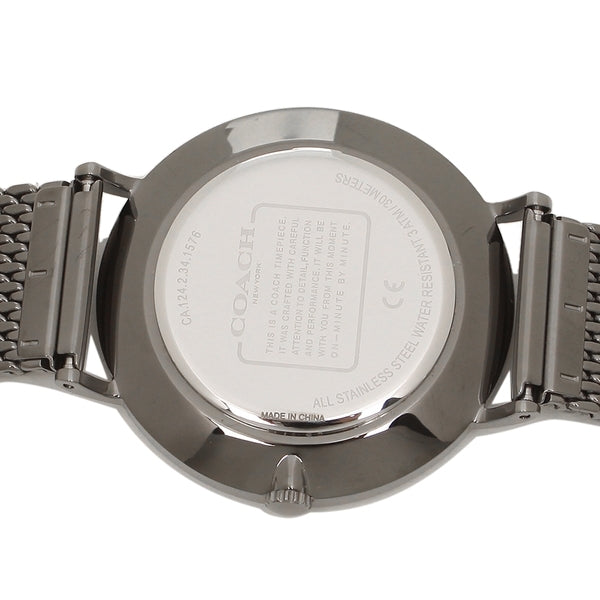 Coach Charles Black Dial Grey Mesh Bracelet Watch for Men - 14602145 Buy Now By Coach