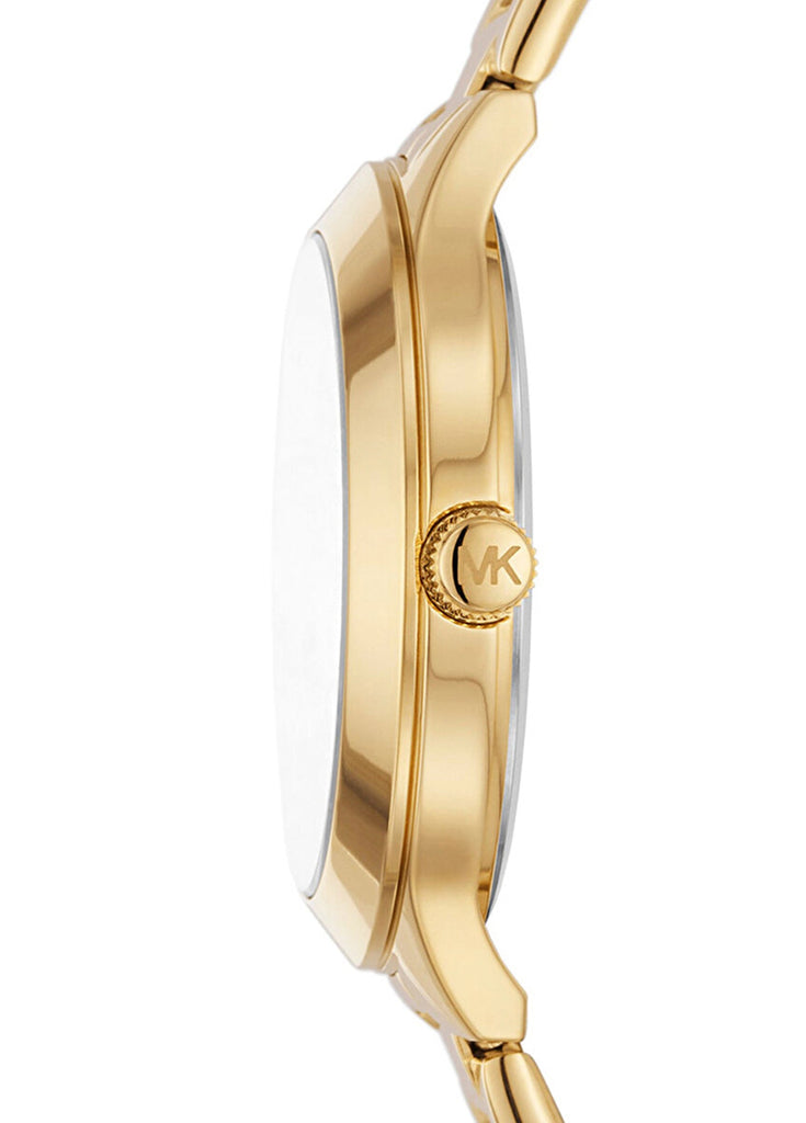 Michael Kors Slim Runway Crystals Gold Dial Gold Steel Strap Watch for Women - MK4659 Buy Now By Michael Kors