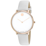 Movado Museum 70th Anniversary Special Edition White Dial White Leather Strap Watch For Women - 0607139 Buy Now By Movado