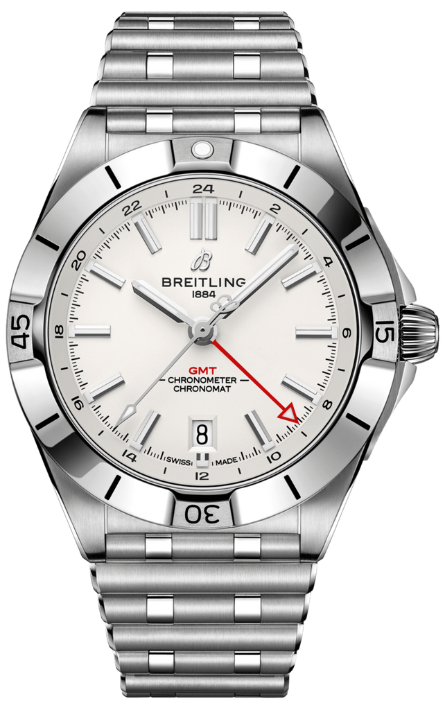 Breitling Chronomat GMT 40 White Dial Silver Steel Strap Watch for Men - A32398101A1A1 Buy Now By Breitling