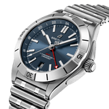 Breitling Chronomat GMT 40 Blue Dial Silver Steel Strap Watch for Men - A32398101C1A1 Buy Now By Breitling