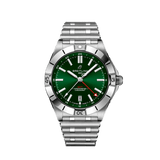 Breitling Chronomat GMT 40 Green Dial Silver Steel Strap Watch for Men - A32398101L1A1 Buy Now By Breitling