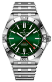 Breitling Chronomat GMT 40 Green Dial Silver Steel Strap Watch for Men - A32398101L1A1 Buy Now By Breitling