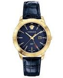 Versace Univers Navy Blue Dial Navy Blue Leather Strap Watch for Men - VEBK00318 Buy Now By Versace