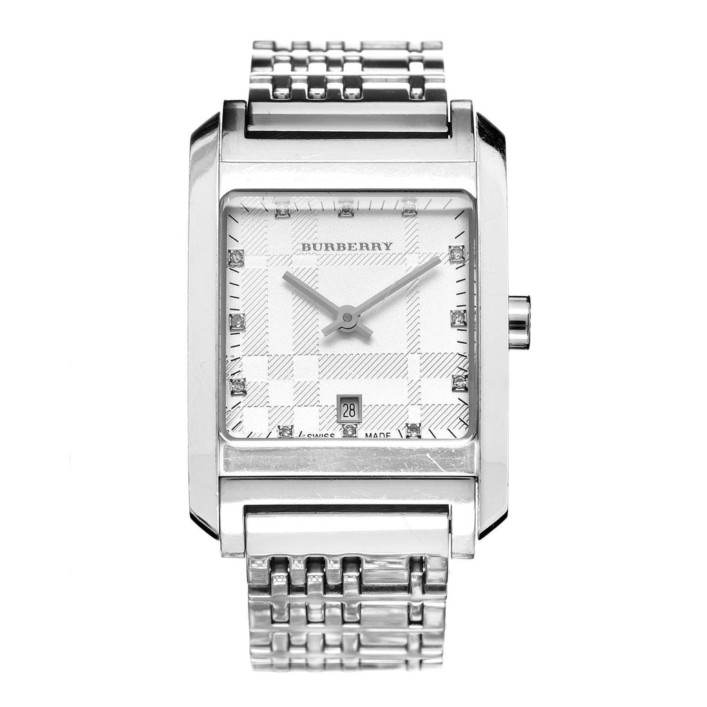 Burberry Heritage Diamond White Dial Silver Stainless Steel Strap Watch for Women - BU1583 Buy Now By Burberry