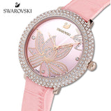 Swarovski Crystal Quartz Pink Dial Pink Leather Strap Watch for Women - 5575217 Buy Now By Swarovski