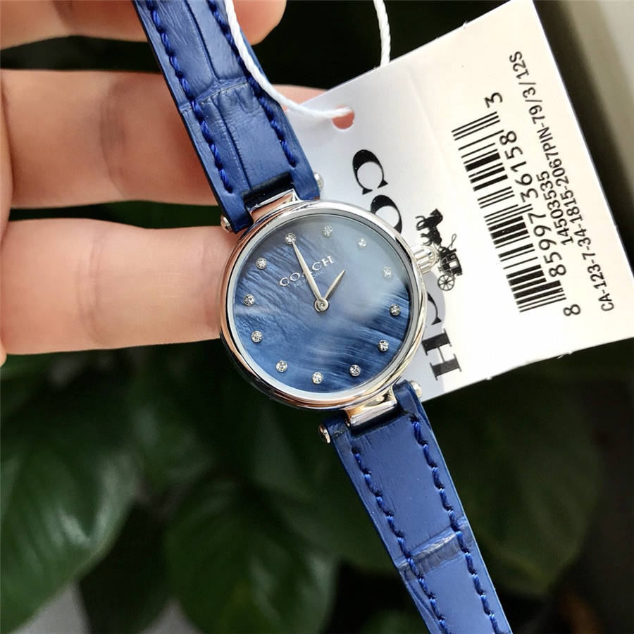 Coach Park Navy Blue Dial Navy Blue Leather Strap Watch for Women - 14503535 Buy Now By Coach