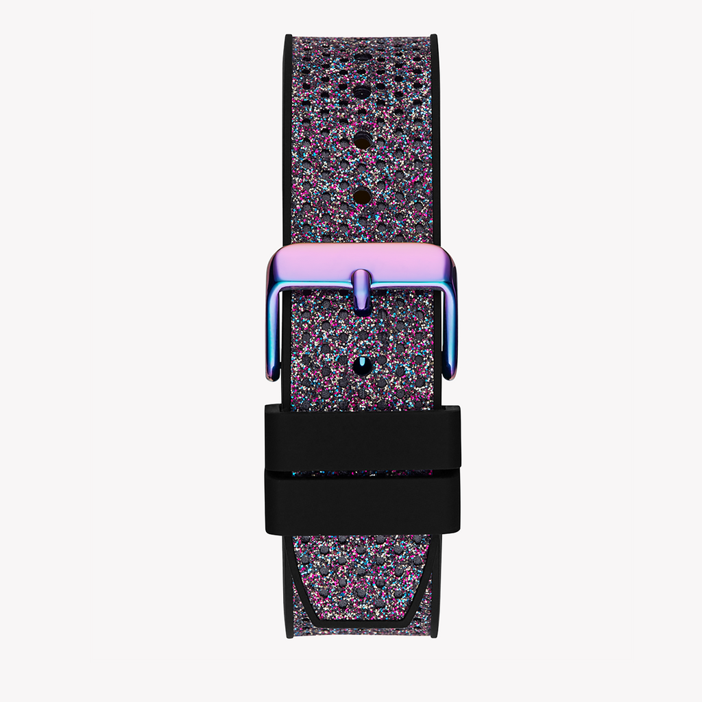 Guess Multifunction Analog Purple Dial Black Rubber Strap Watch For Women - GW0620L4 Buy Now By Guess