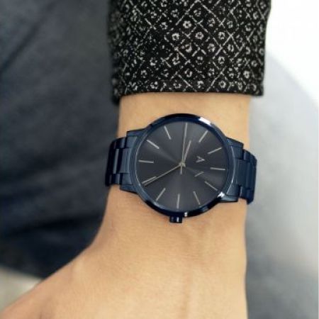 Armani Exchange Cayde Analog Blue Dial Blue Steel Strap Watch For Men - AX2702 Buy Now By Armani Exchange