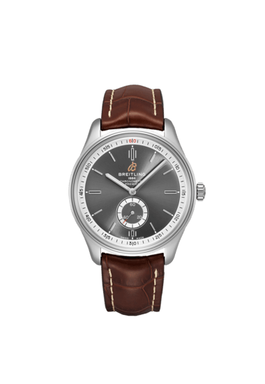 Breitling Premier Automatic 40mm Grey Dial Brown Leather Strap Watch for Men - A37340351B1P2 Buy Now By Breitling