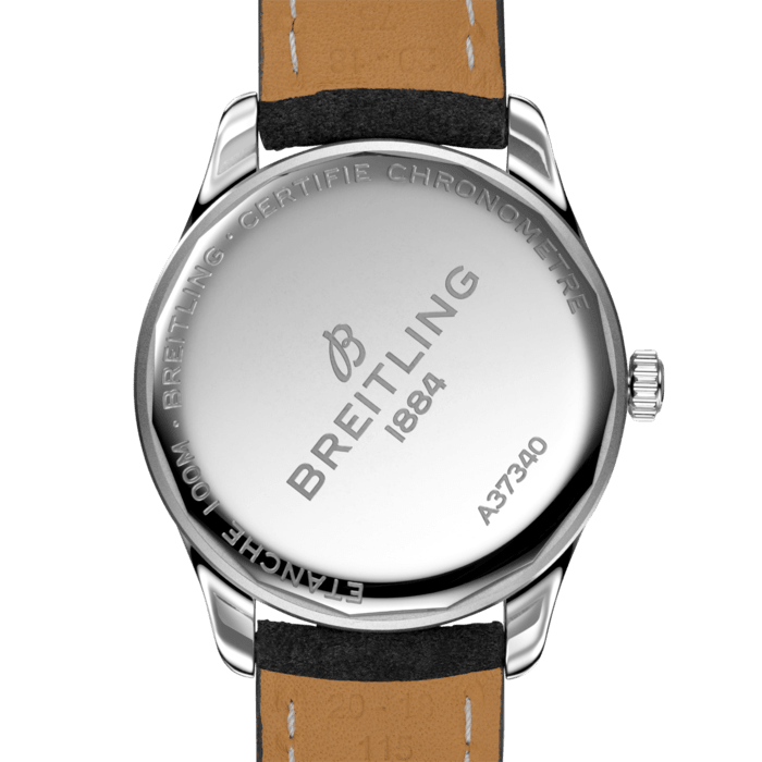 Breitling Premier Automatic 40mm Silver Dial Black Leather Strap Watch for Men - A37340351G1P1 Buy Now By Breitling