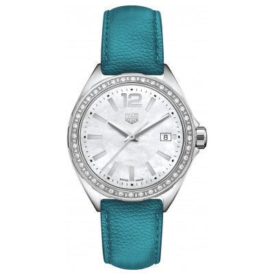 Tag Heuer Formula 1 Quartz Diamonds Mother of Pearl Dial Blue Leather Strap Watch for Women - WBJ131A.FC8256 Buy Now By Tag Heuer