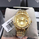 Guess Dazzling Diamonds Gold Dial Gold Steel Strap Watch for Women - W85110L1 Buy Now By Guess