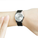 Calvin Klein City Silver Dial Black Leather Strap Watch For Women - K2G231C6 Buy Now By Calvin Klein