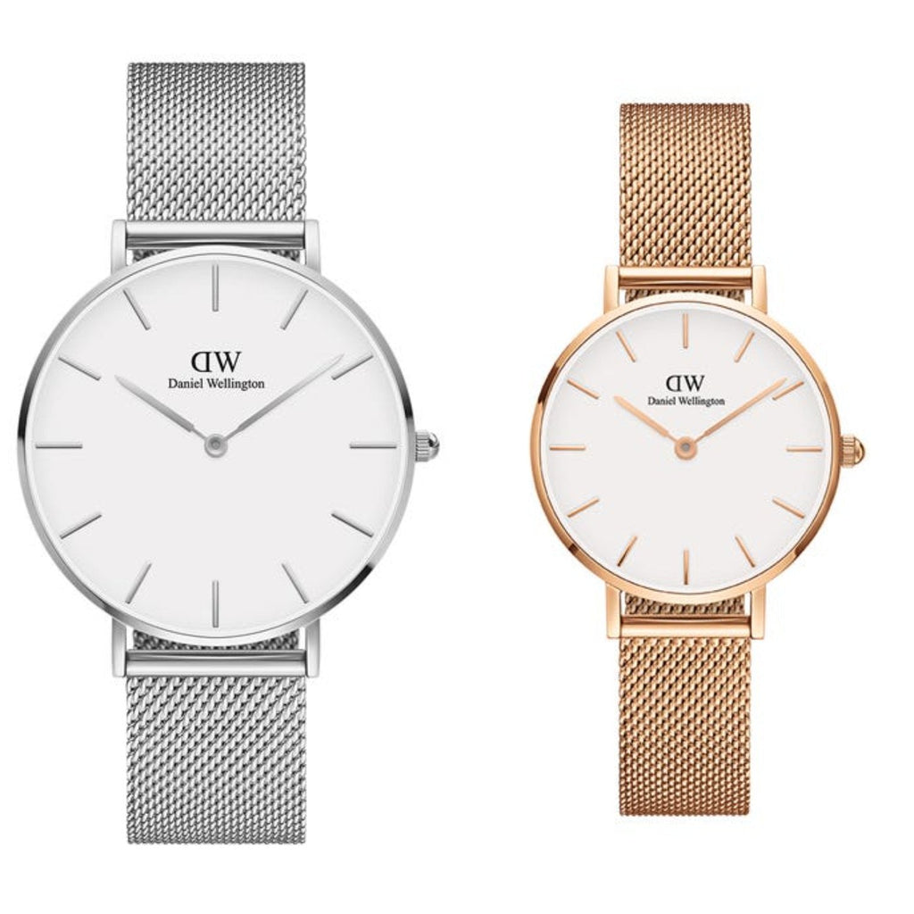 Daniel Wellington Petite Sterling Quartz White Dial Silver Mesh Bracelet Watch For Men - DW00100306 Buy Now By Daniel Wellington