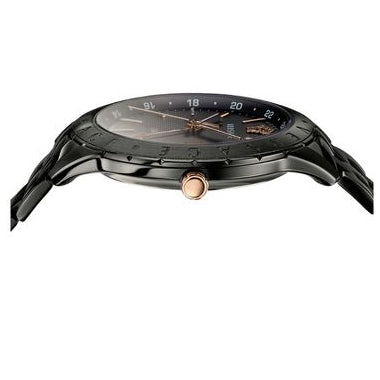 Versace Univers Quartz Black Dial Black Steel Strap Watch for Men - VEBK00618 Buy Now By Versace