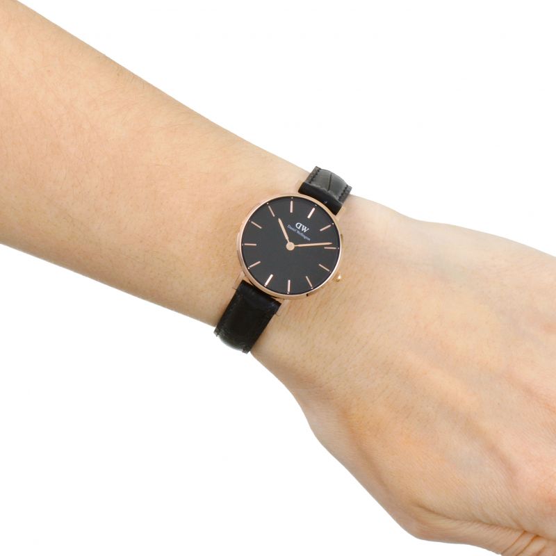 Daniel Wellington Classic Petite Reading Black Dial Black Leather Strap Watch For Women - DW00100223 Buy Now By Daniel Wellington