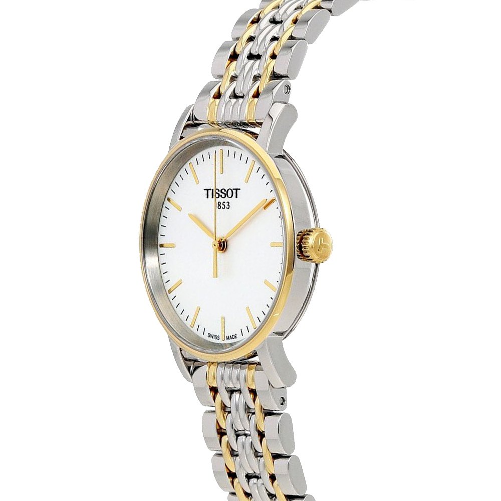 Tissot T Classic Everytime Small White Dial Two Tone Mesh Bracelet Watch For Women - T109.210.22.031.00 Buy Now By Tissot
