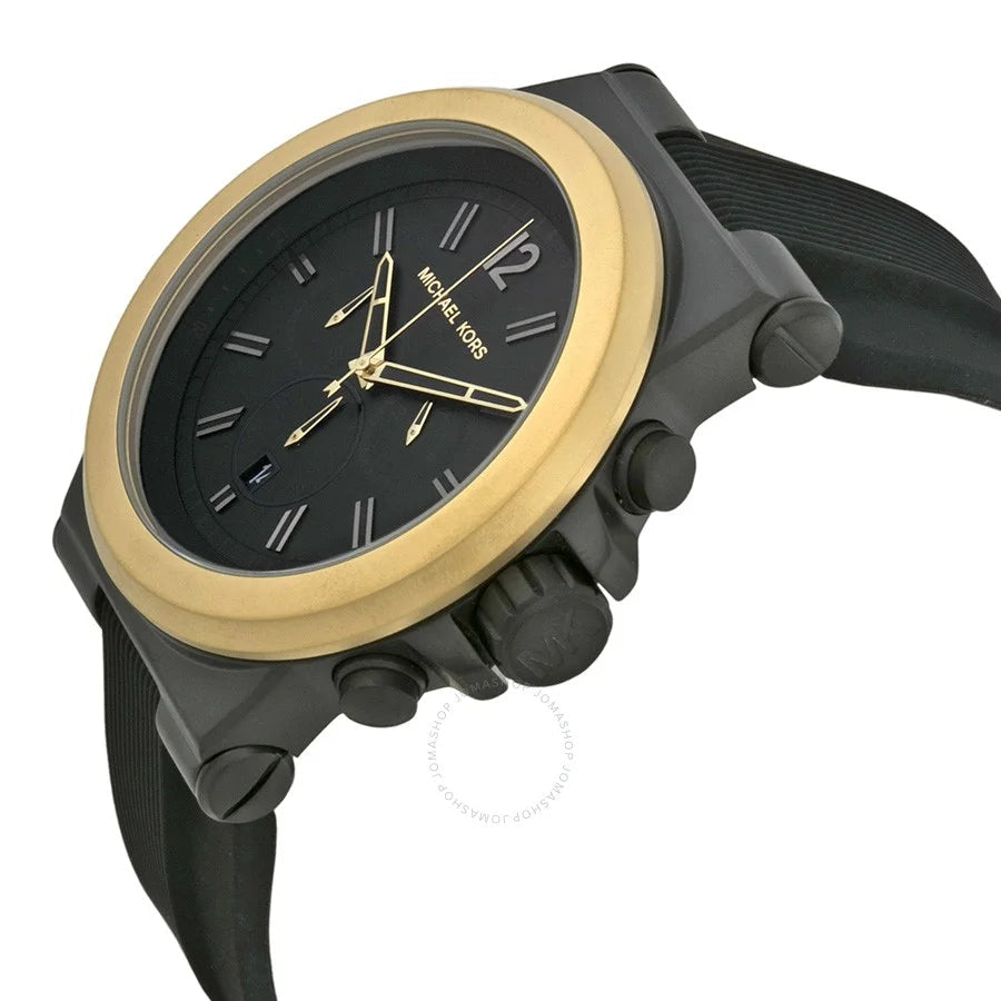 Michael Kors Dylan Chronograph Quartz Black Dial Black Rubber Strap Watch For Men - MK8383 Buy Now By Michael Kors