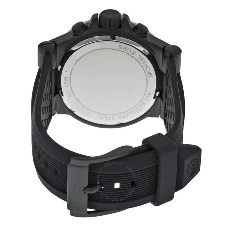 Michael Kors Dylan Chronograph Quartz Black Dial Black Rubber Strap Watch For Men - MK8383 Buy Now By Michael Kors