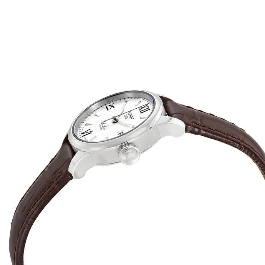 Tissot Le Locle Automatic Lady Silver Dial Brown Leather Strap Watch For Women - T41.1.113.77 Buy Now By Tissot