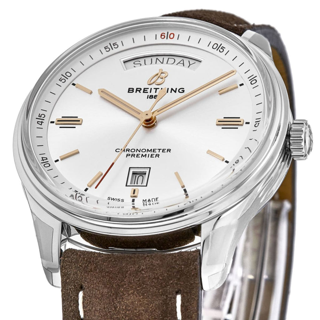 Breitling Premier Automatic Chronometer 40mm Silver Dial Mens Watch - A45340211G1X3 Buy Now By Breitling