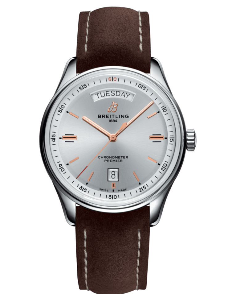 Breitling Premier Automatic Chronometer 40mm Silver Dial Mens Watch - A45340211G1X3 Buy Now By Breitling