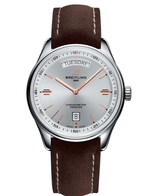 Breitling Premier Automatic Chronometer 40mm Silver Dial Mens Watch - A45340211G1X3 Buy Now By Breitling