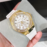 Guess Venus Diamonds White Dial White Rubber Strap Watch for Women - GW0118L5 Buy Now By Guess