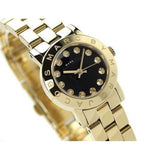 Marc Jacobs Amy Black Dial Gold Steel Strap Watch for Women - MBM3336 Buy Now By Marc Jacobs