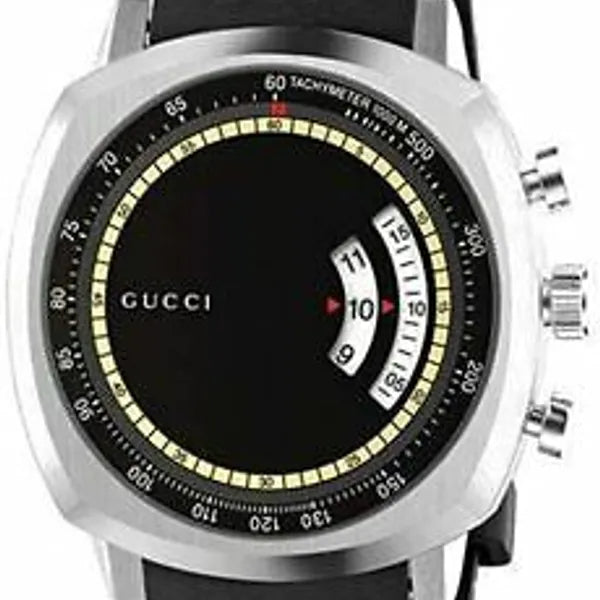 Gucci Grip Chronograph Black Dial Black Rubber Strap Watch For Men - YA157301 Buy Now By Gucci