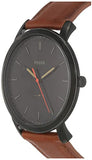 Fossil The Minimalist Black Dial Brown Leather Strap Watch for Men - FS5305 Buy Now By Fossil