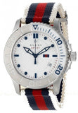 Gucci G Timeless Quartz White Dial Two Tone Nylon Strap Watch for Men - YA126239 Buy Now By Gucci