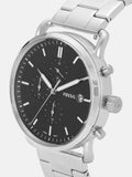 Fossil The Commuter Black Dial Silver Steel Strap Watch for Men - FS5399 Buy Now By Fossil