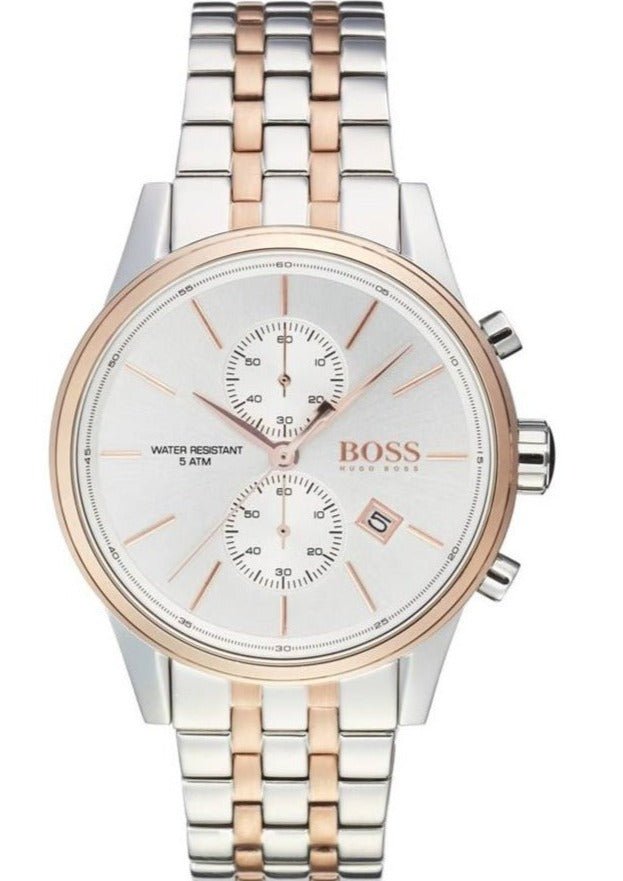 Hugo Boss Jet Silver Dial Two Tone Steel Strap Watch for Men - 1513385 Buy Now By Hugo Boss