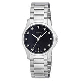 Gucci G Timeless Black Dial Silver Steel Strap Watch For Women - YA126573A Buy Now By Gucci