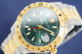 Versace Hellenyium GMT Green Dial Two Tone Steel Strap Watch for Men - V11050015 Buy Now By Versace